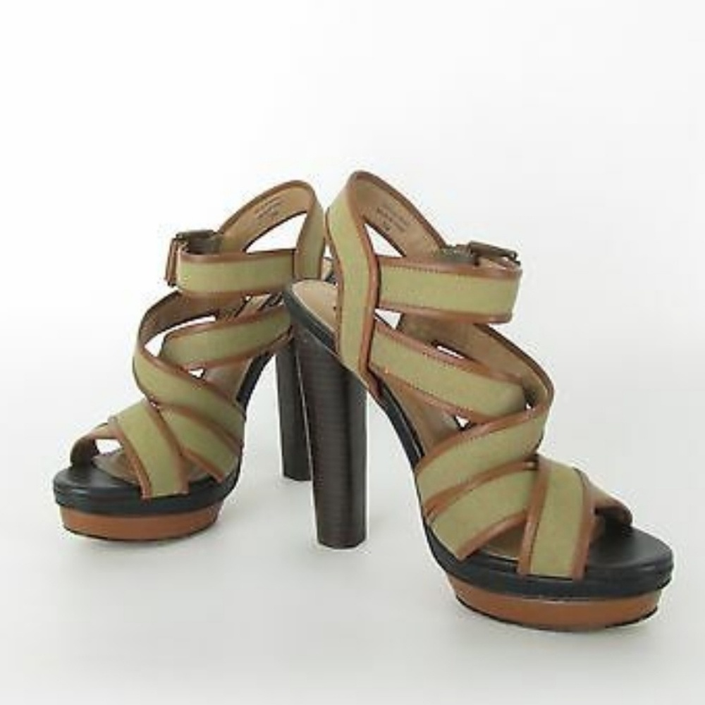 NWOB Ann Taylor Rosemary Canvas Strappy Platform